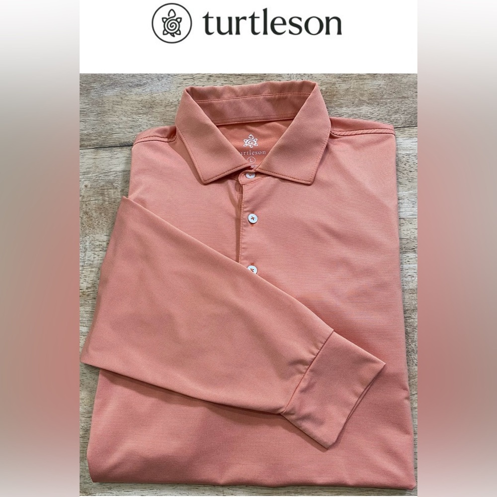 Turtleson Tour Performance Men’s Size Large‎  Long Sleeve Polo Golf Shirt